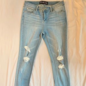 Distressed Light Wash Jeans